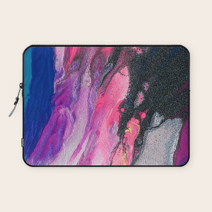 Bursting with Cosmic Joy Abstract Painting Laptop Sleeve Gallery Image 1