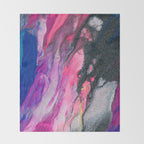 Bursting with Cosmic Joy Abstract Painting Throw Blanket Gallery Image 2