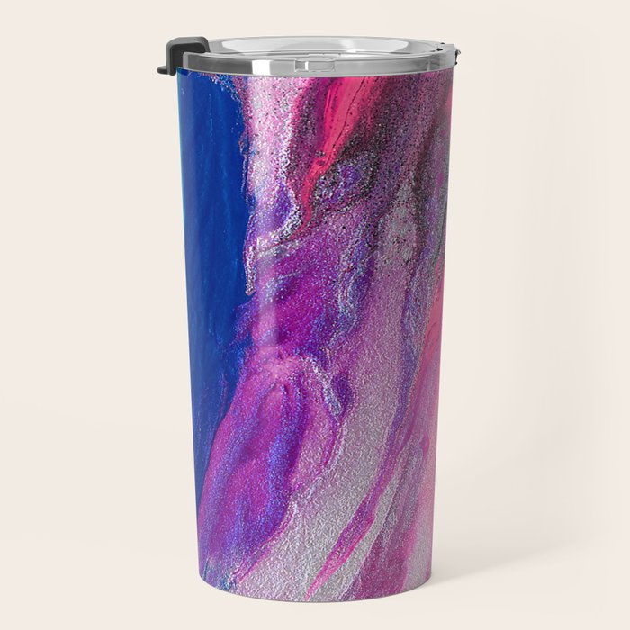 Bursting with Cosmic Joy Abstract Painting Travel Mug Gallery Image 3