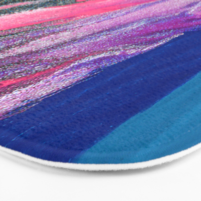 Bursting with Cosmic Joy Abstract Painting Bath Mat Gallery Image 3