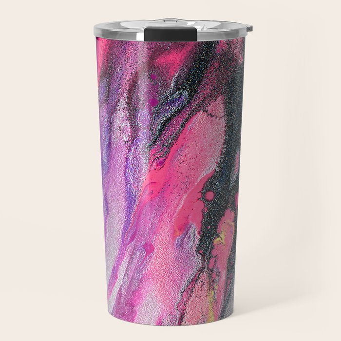 Bursting with Cosmic Joy Abstract Painting Travel Mug Gallery Image 1