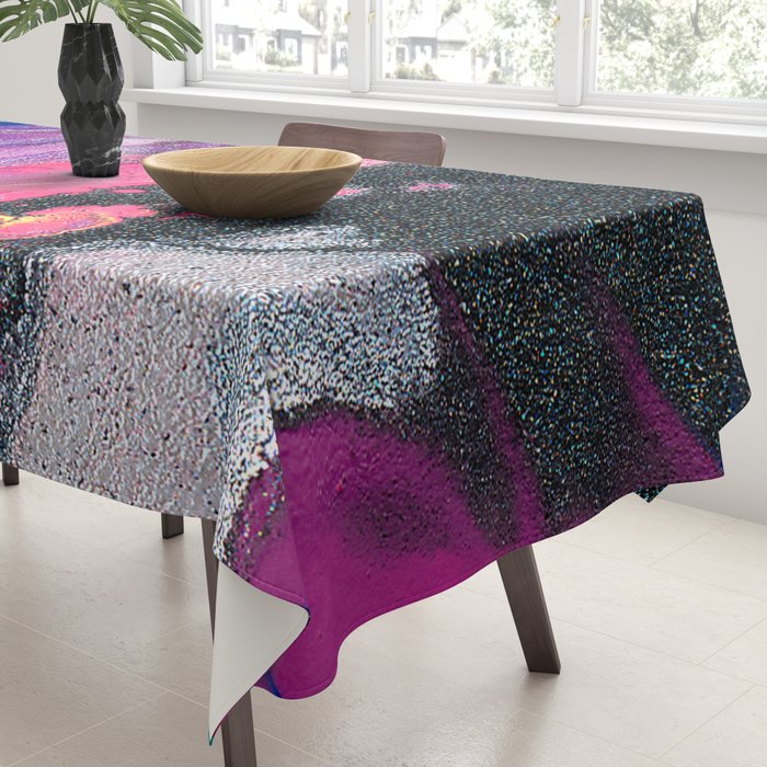 Bursting with Cosmic Joy Abstract Painting Tablecloth Gallery Image 3