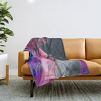 Bursting with Cosmic Joy Abstract Painting Throw Blanket Gallery Image 1