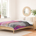 Bursting with Cosmic Joy Abstract Painting Duvet Cover Gallery Image 2