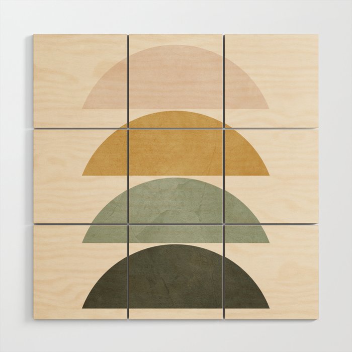 Minimal Geometric 51 Wood Wall Art Gallery Image 1