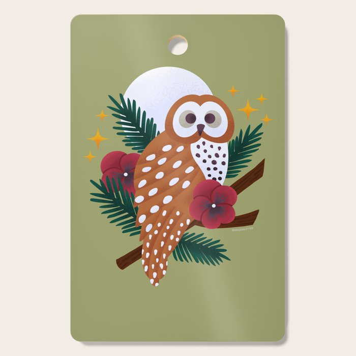 Owl - Crepuscular Critters Cutting Board Gallery Image 1