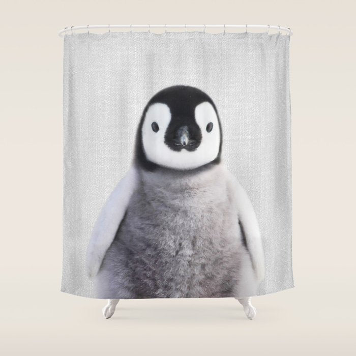 Baby Penguin - Colorful Shower Curtain Gallery Image 1