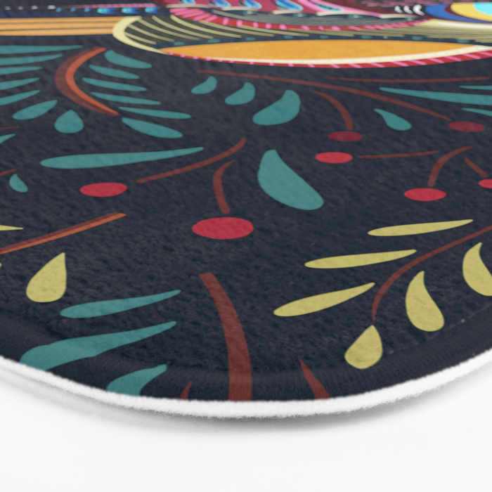 Peace Bird | Navy Bath Mat Gallery Image 3