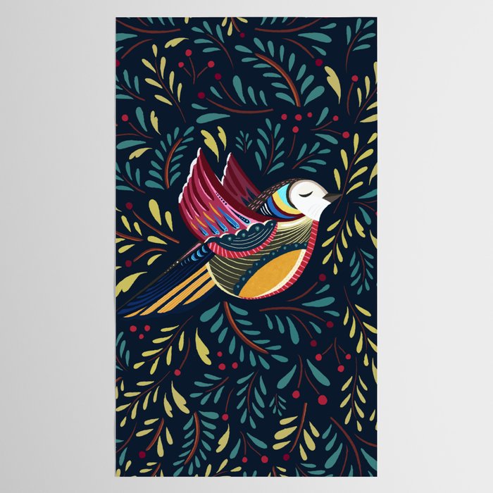 Peace Bird | Navy Tablecloth Gallery Image 2