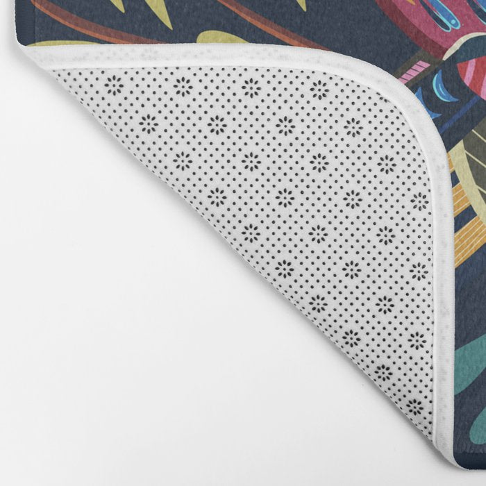 Peace Bird | Navy Bath Mat Gallery Image 2