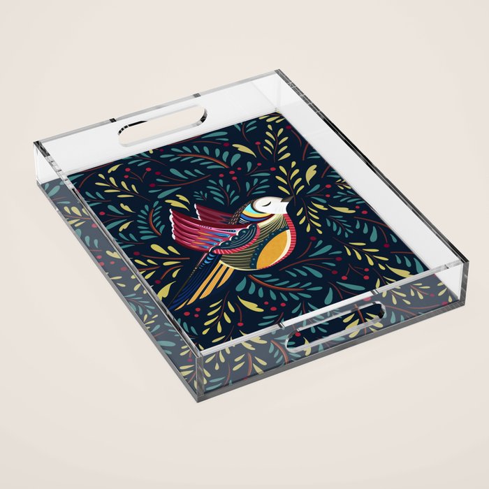 Peace Bird | Navy Acrylic Tray Gallery Image 1