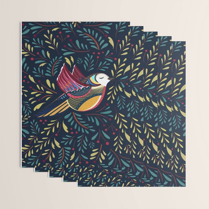 Peace Bird | Navy Wrapping Paper Gallery Image 3