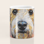 Gustav Klimt Style Dog with Colorful Scarf and Confetti Ears Coffee Mug Gallery Image 4