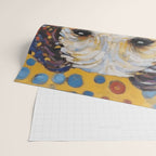 Gustav Klimt Style Dog with Colorful Scarf and Confetti Ears Wrapping Paper Gallery Image 2