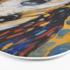 Gustav Klimt Style Dog with Colorful Scarf and Confetti Ears Bath Mat Gallery Image 3