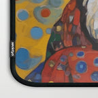 Gustav Klimt Style Dog with Colorful Scarf and Confetti Ears Laptop Sleeve Gallery Image 3