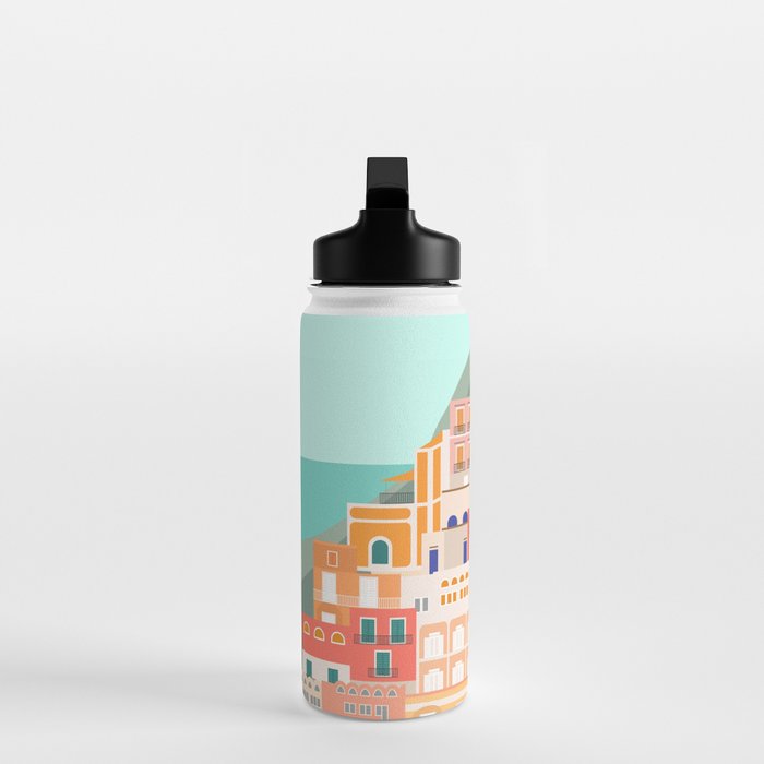 View over the Amalfi Coast, Positano, Italy Water Bottle Gallery Image 3