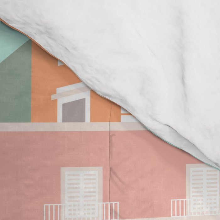 View over the Amalfi Coast, Positano, Italy Comforter Gallery Image 4