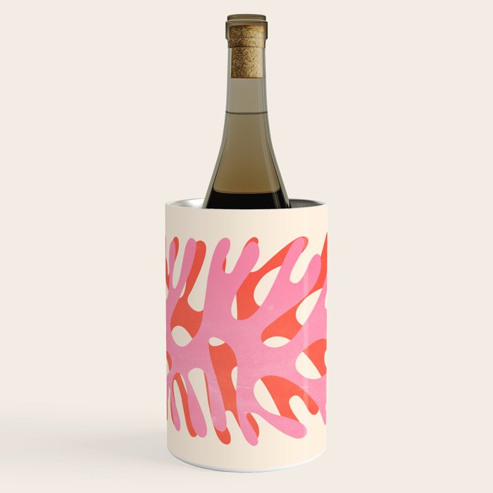 Sea Leaf: Matisse Collage Peach Edition Wine Chiller Gallery Image 1