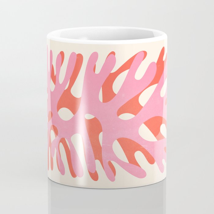 Sea Leaf: Matisse Collage Peach Edition Coffee Mug Gallery Image 4
