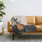 Minimal Abstract Art Vase Plant 6 Throw Blanket Gallery Image 1