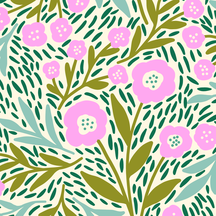 Botanical Garden - Pink and Green Coffee Mug Gallery Image 2