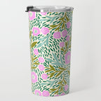 Botanical Garden - Pink and Green Travel Mug Gallery Image 3