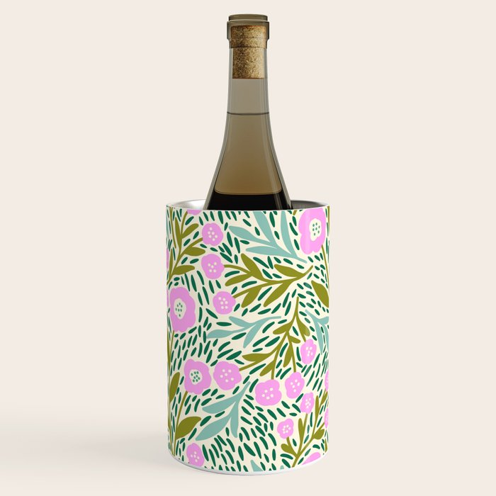 Botanical Garden - Pink and Green Wine Chiller Gallery Image 3