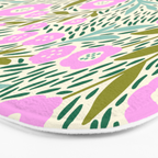 Botanical Garden - Pink and Green Bath Mat Gallery Image 3