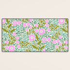 Botanical Garden - Pink and Green Desk Mat Gallery Image 3
