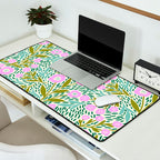 Botanical Garden - Pink and Green Desk Mat Gallery Image 2
