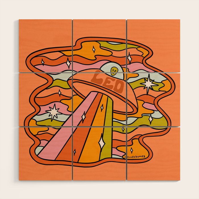 Leo UFO Wood Wall Art Gallery Image 1