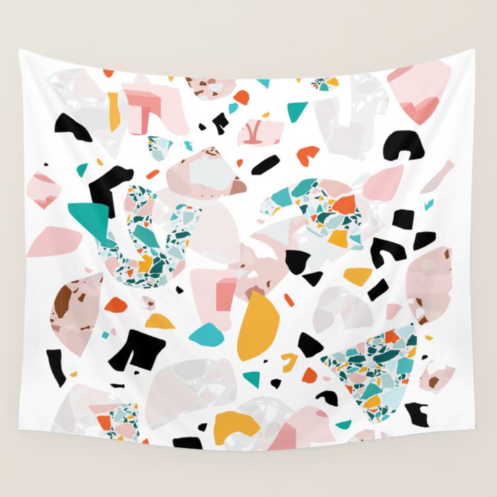 Mixed Mess I. / Collage, Terrazzo, Colorful Wall Tapestry Gallery Image 4