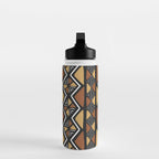 African mud cloth Mali Water Bottle Gallery Image 3