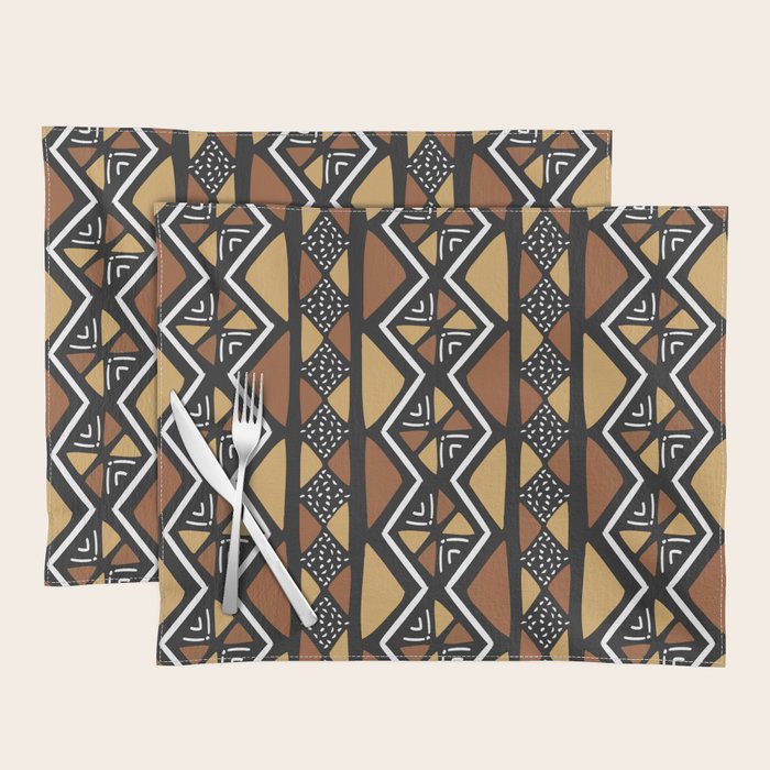 African mud cloth Mali Placemat Gallery Image 1