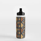 African mud cloth Mali Water Bottle Gallery Image 2
