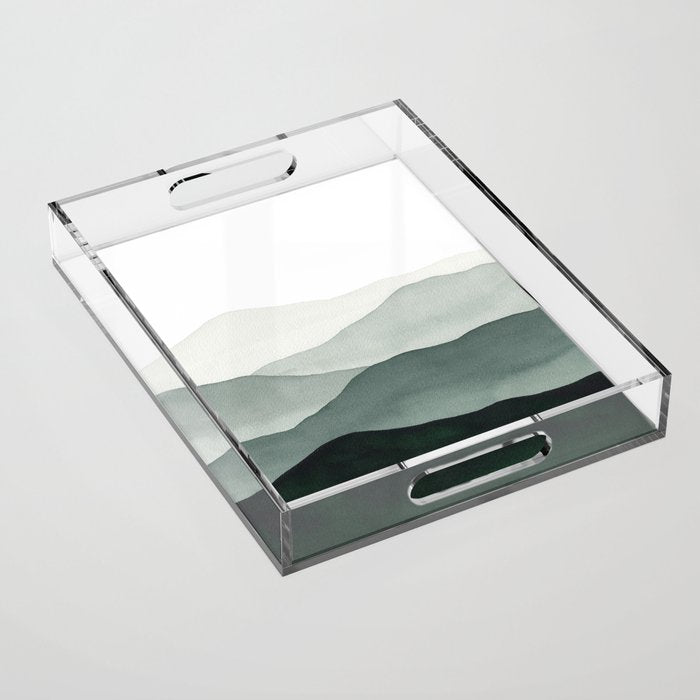 Green Mountains Acrylic Tray Gallery Image 1