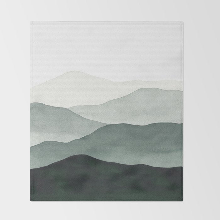 Green Mountains Throw Blanket Gallery Image 2