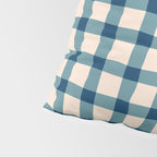 Organic Gingham Blue Pillow Sham Gallery Image 4