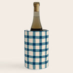 Organic Gingham Blue Wine Chiller Gallery Image 2