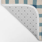 Organic Gingham Blue Bath Mat Gallery Image 2