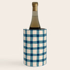 Organic Gingham Blue Wine Chiller Gallery Image 1