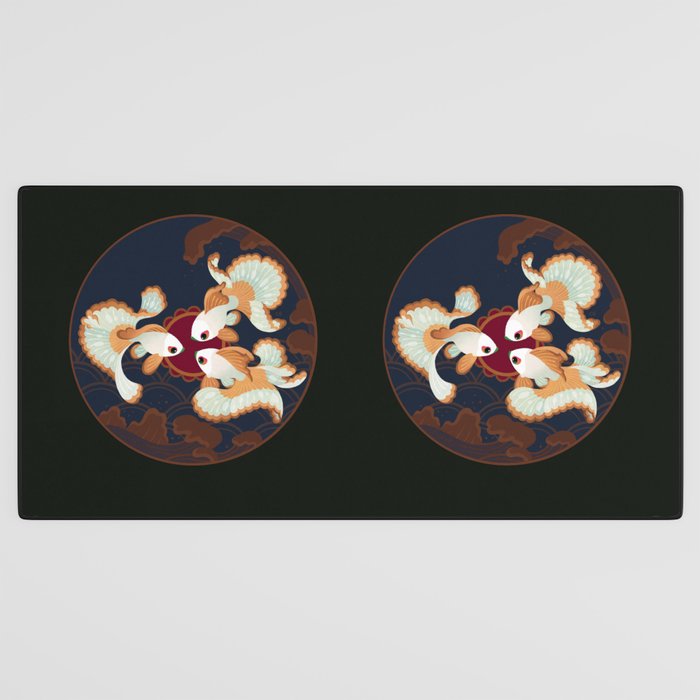 Three tosakin goldfish Desk Mat Gallery Image 3