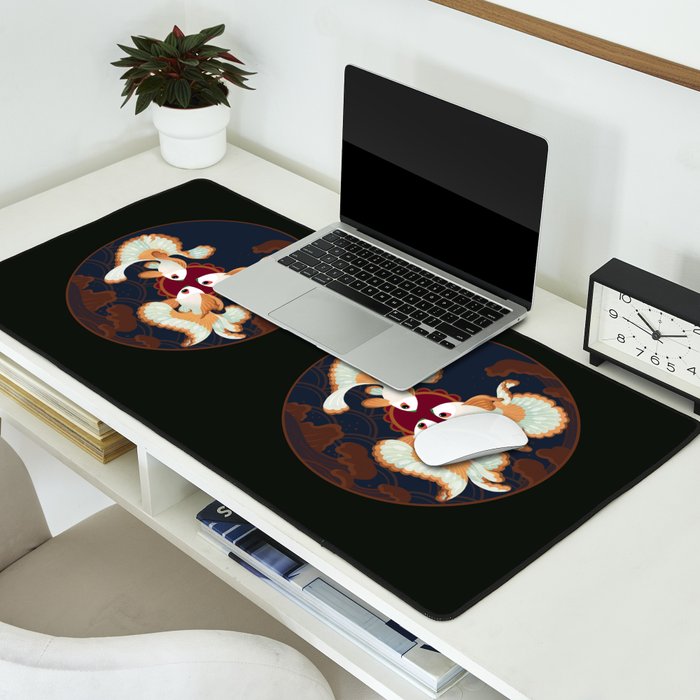 Three tosakin goldfish Desk Mat Gallery Image 2