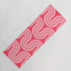 70s Throwback Wavy Stripes Pattern Yoga Mat Gallery Image 1