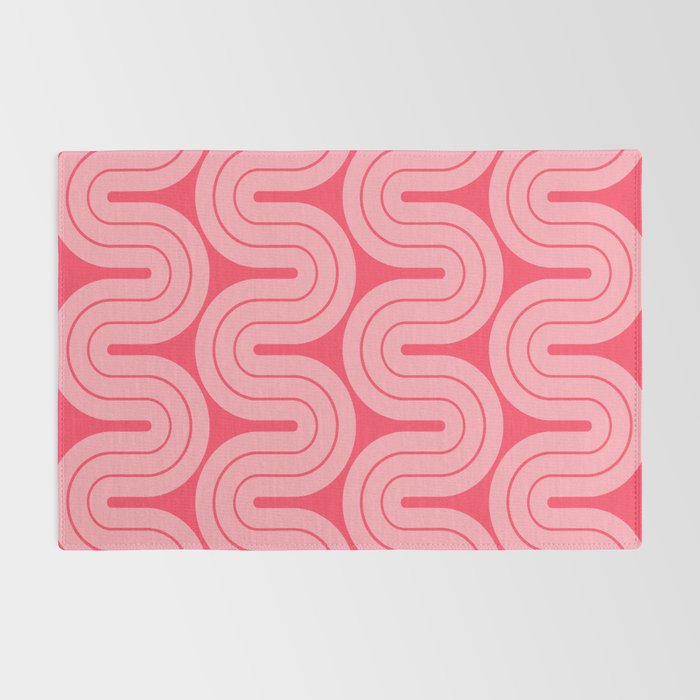 70s Throwback Wavy Stripes Pattern Rug Gallery Image 2