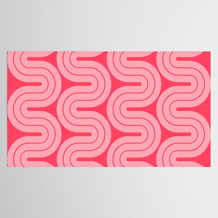 70s Throwback Wavy Stripes Pattern Tablecloth Gallery Image 2