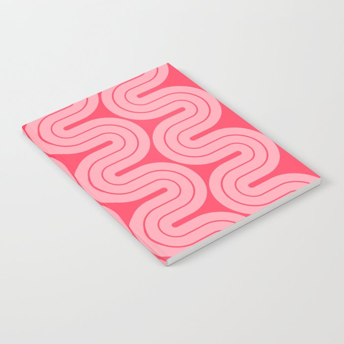 70s Throwback Wavy Stripes Pattern Notebook Gallery Image 2