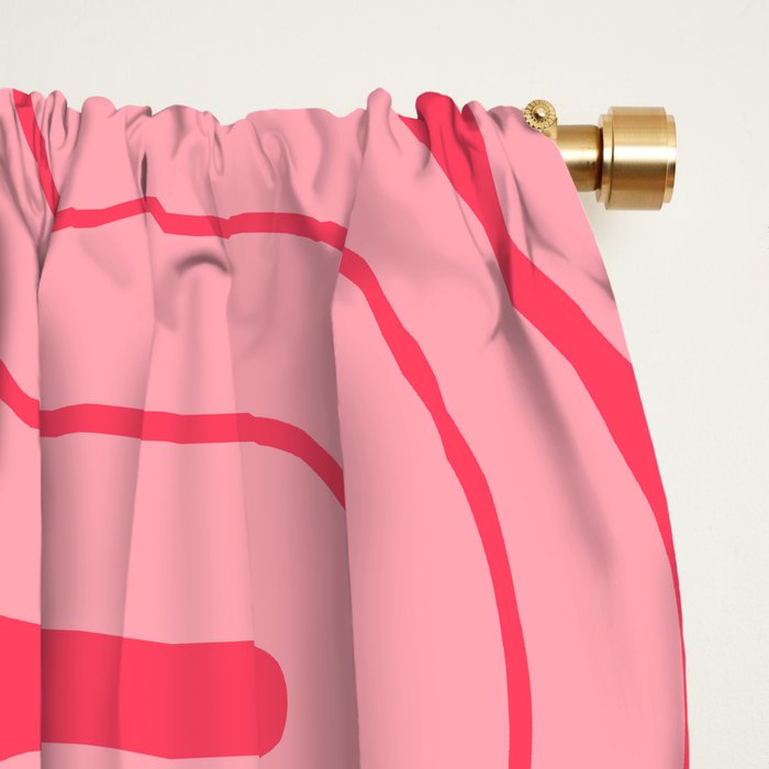 70s Throwback Wavy Stripes Pattern Window Curtain Gallery Image 2