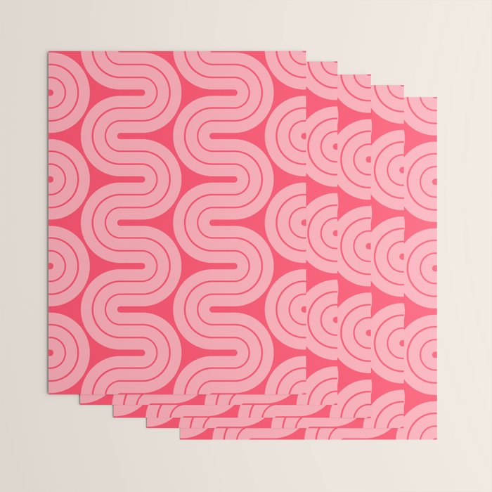 70s Throwback Wavy Stripes Pattern Wrapping Paper Gallery Image 3